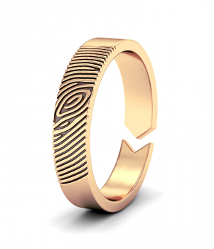 Кольцо с отпечатком пальца (Мод.256)